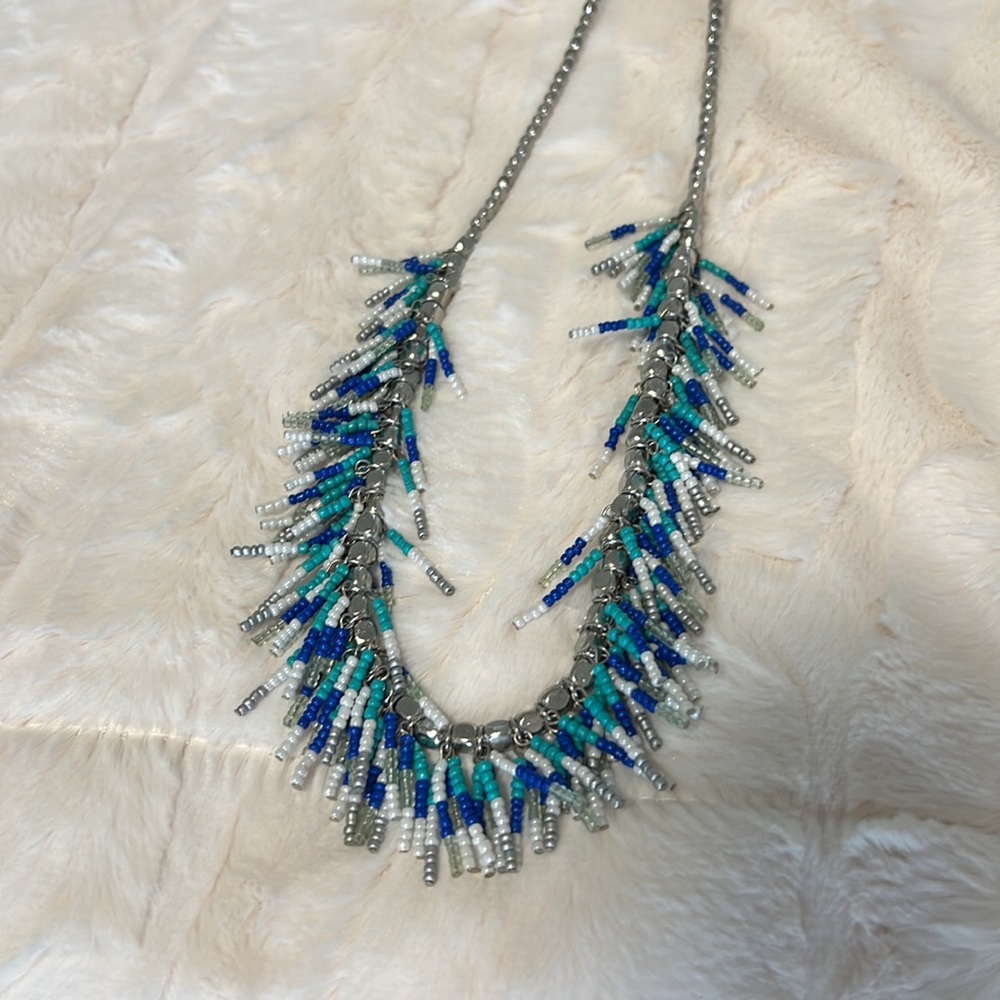 Silver and Blue Necklace